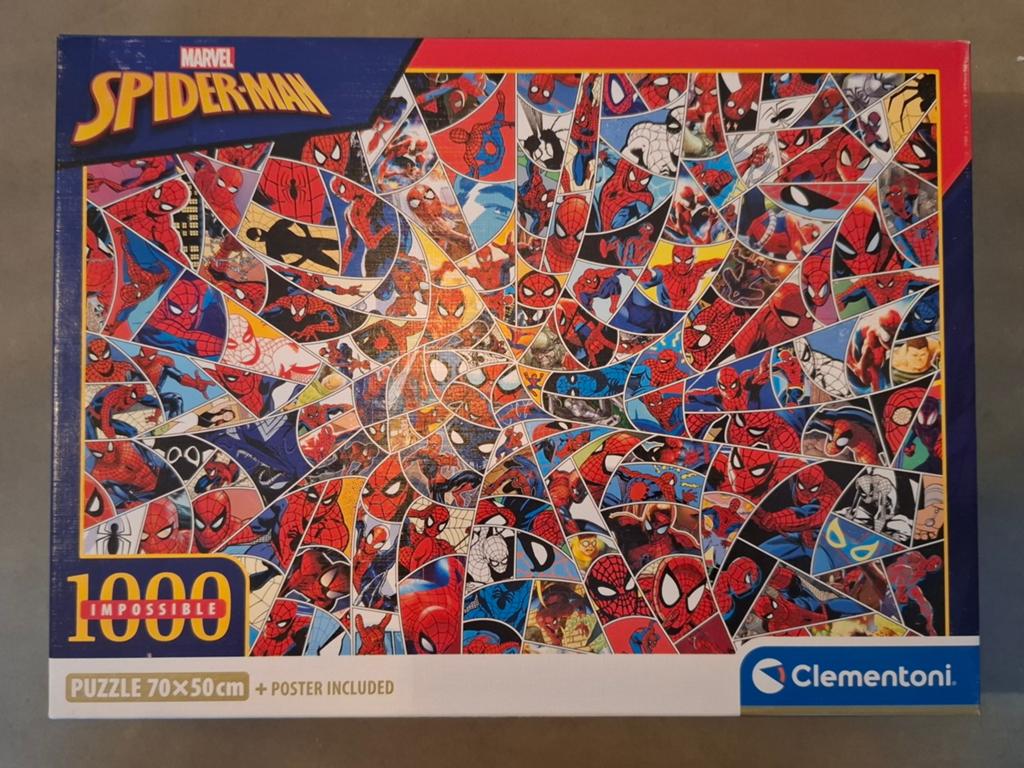 Marvel Spiderman impossible puzzel 1000 stukjes, Ophalen of Verzenden, 500 t/m 1500 stukjes, Zo goed als nieuw