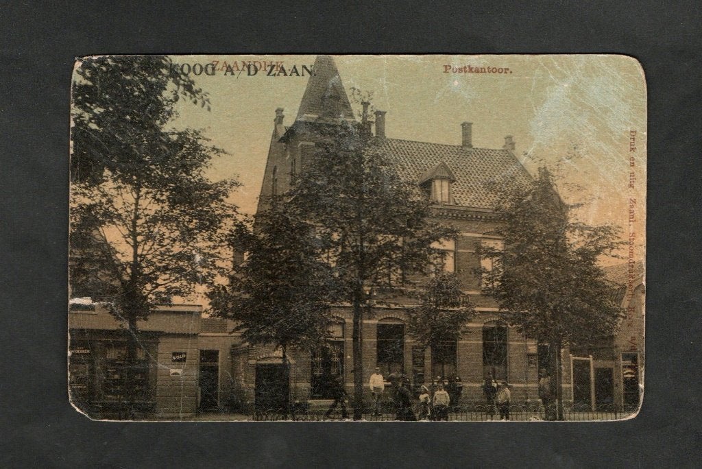 Koog aan de Zaan Postkantoor Volk 1907., Ophalen of Verzenden, Voor 1920, Gelopen, Noord-Holland