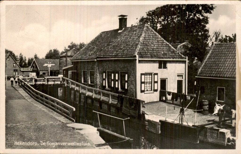 Hekendorp - De Goejanverwellesluis - Zicht, Ophalen of Verzenden, 1920 tot 1940, Gelopen, Zuid-Holland