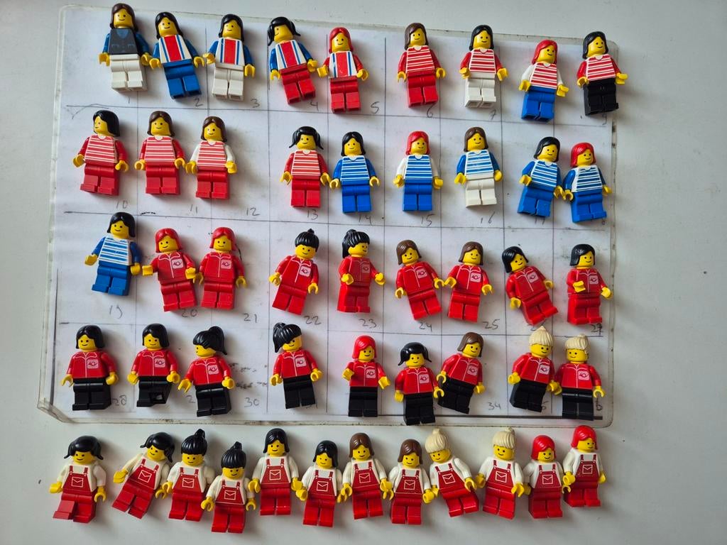 Lego vvr2 div vintage vrouw town poppetjes boerin postbode, Ophalen of Verzenden