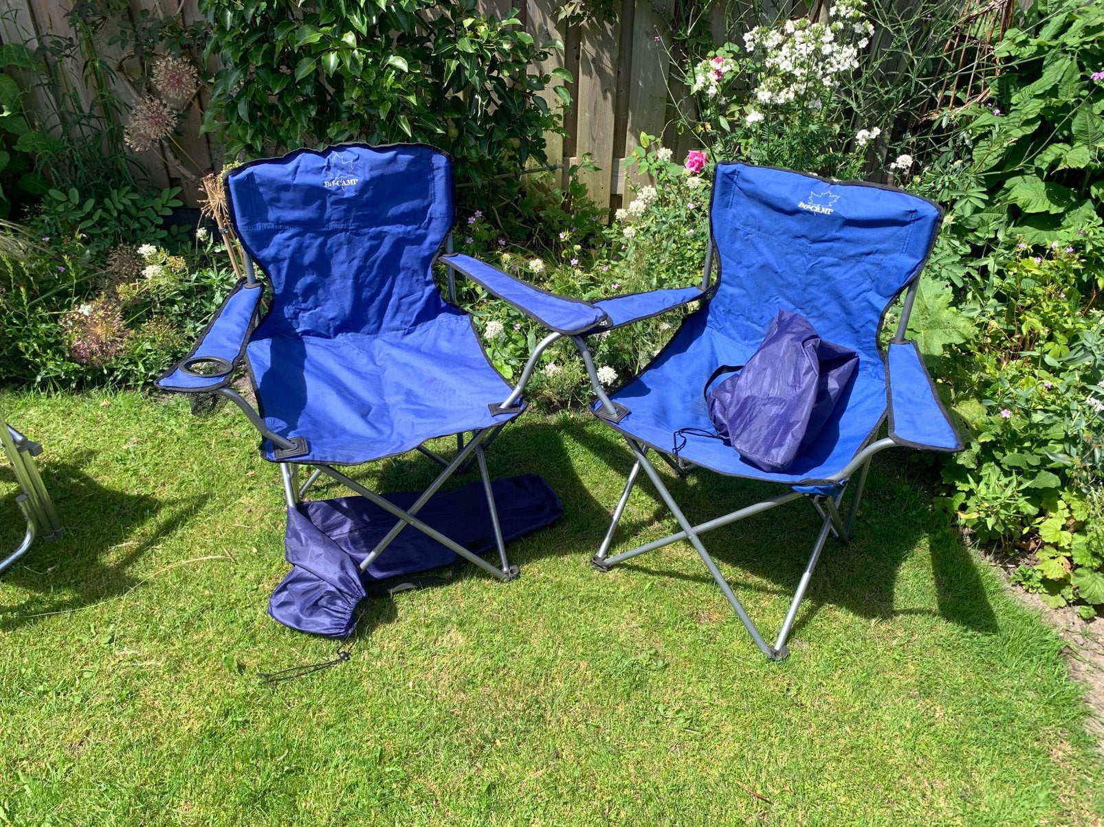 Twee ‘lekker zitten’ kampeerstoelen, Ophalen, Gebruikt, Campingstoel