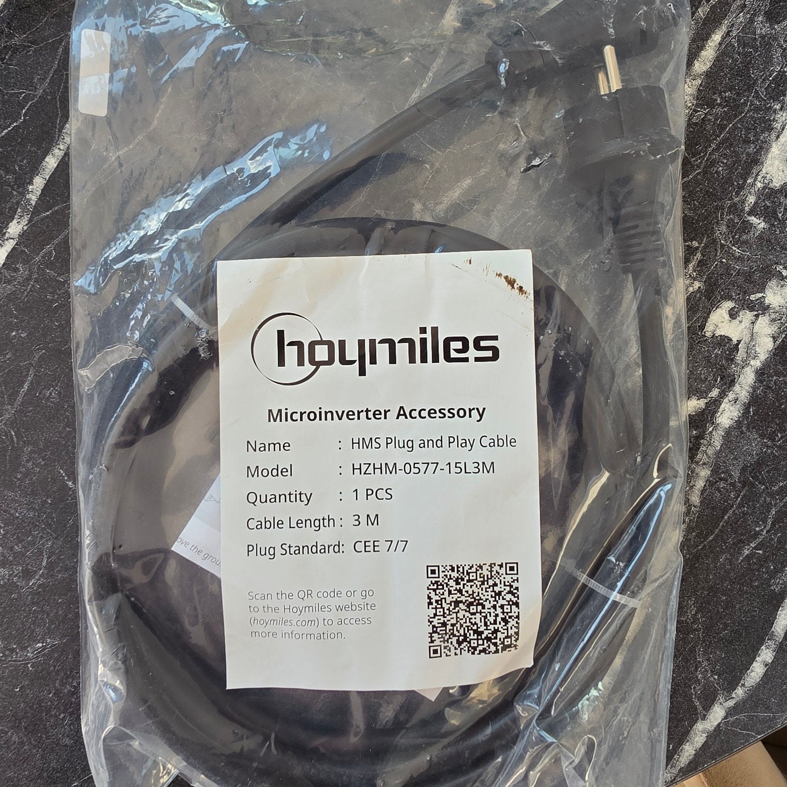 Hoymiles HMS Plug and Play Kabel - 3M CEE 7/7, Ophalen, Nieuw, Overige typen