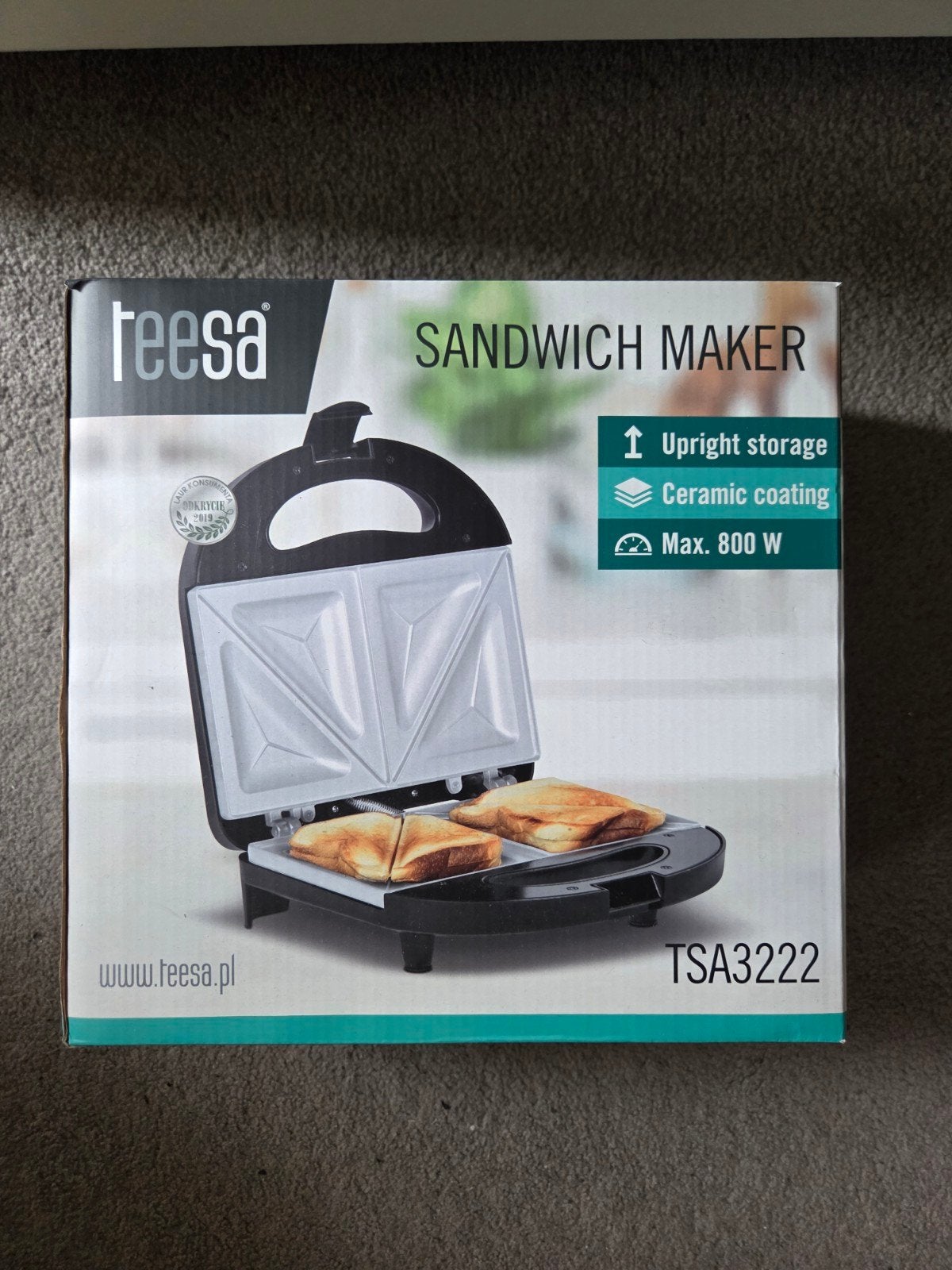 Tosti-ijzer Teesa TSA3222, Witgoed en Apparatuur, Ophalen of Verzenden, Nieuw
