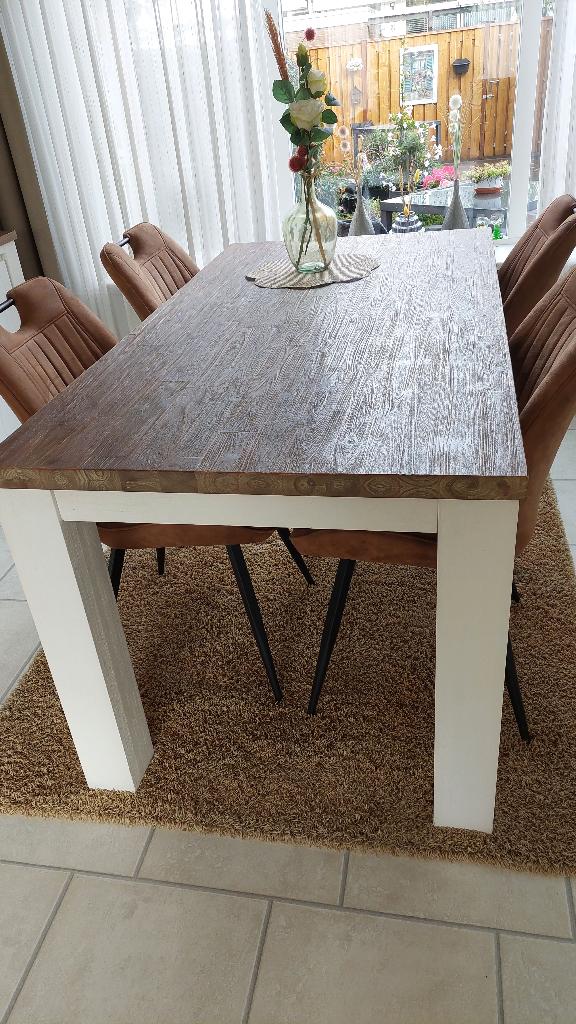 Eettafel, Huis en Inrichting, Tafels | Eettafels, Ophalen, 50 tot 100 cm, Zo goed als nieuw, 150 tot 200 cm