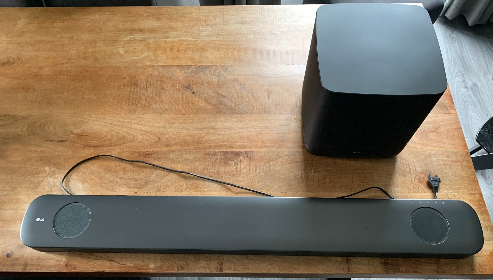 LG SJ9 Soundbar met draadloze subwoofer (Dolby Atmos), Ophalen, Bluetooth, Zo goed als nieuw