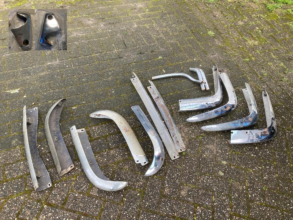 Karmann Ghia bumper <1968, 2x voor bijna 2x achter US-EU, Ophalen, Gebruikt, Voor, Bumper