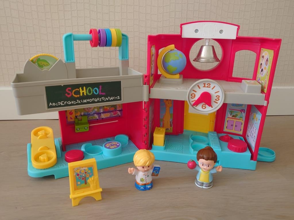 Fisher-Price Little People School Speelset, Ophalen, Gebruikt, Bouwen, Met geluid
