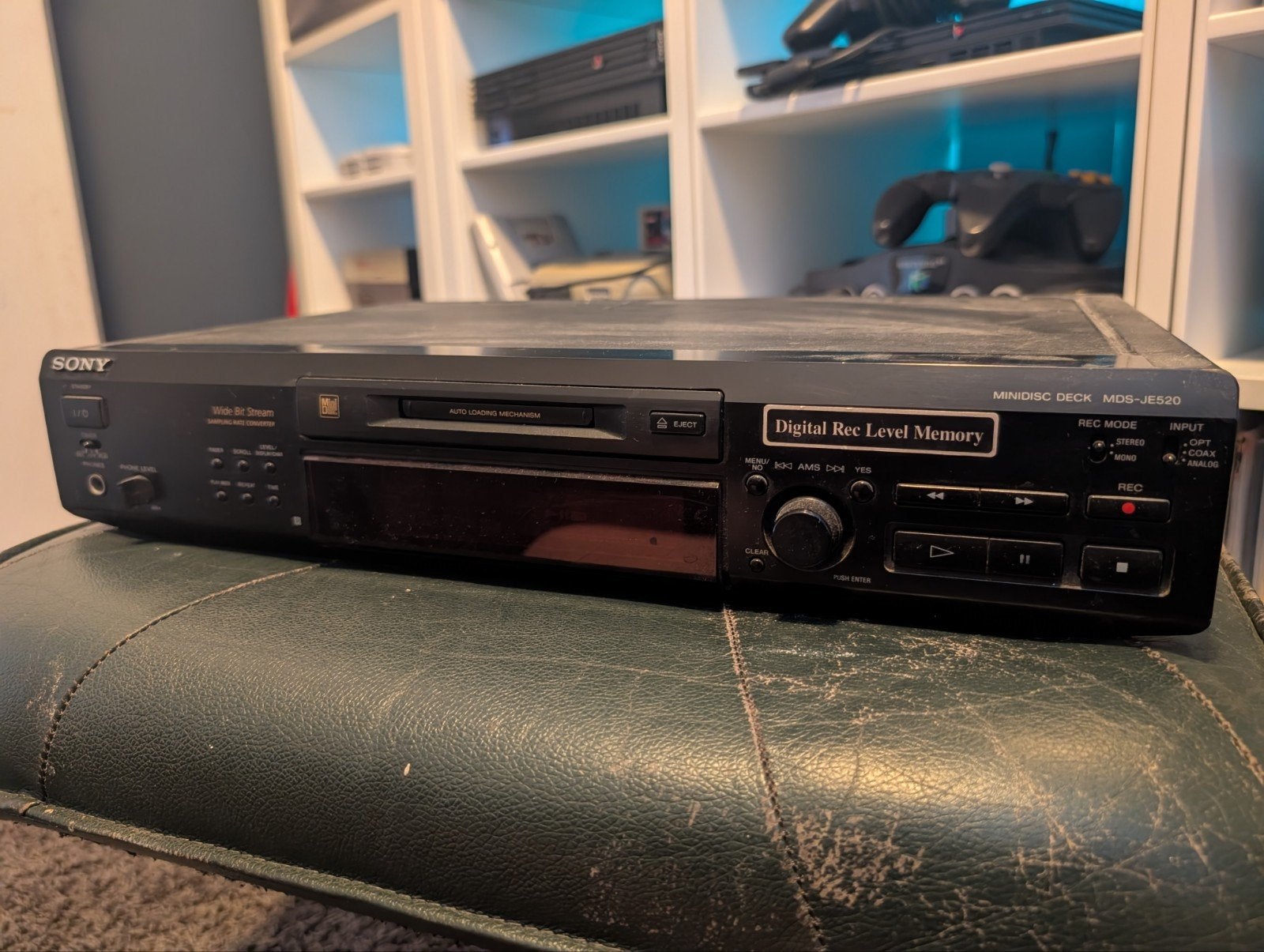 sony mds je520, Ophalen, Minidisc-recorder