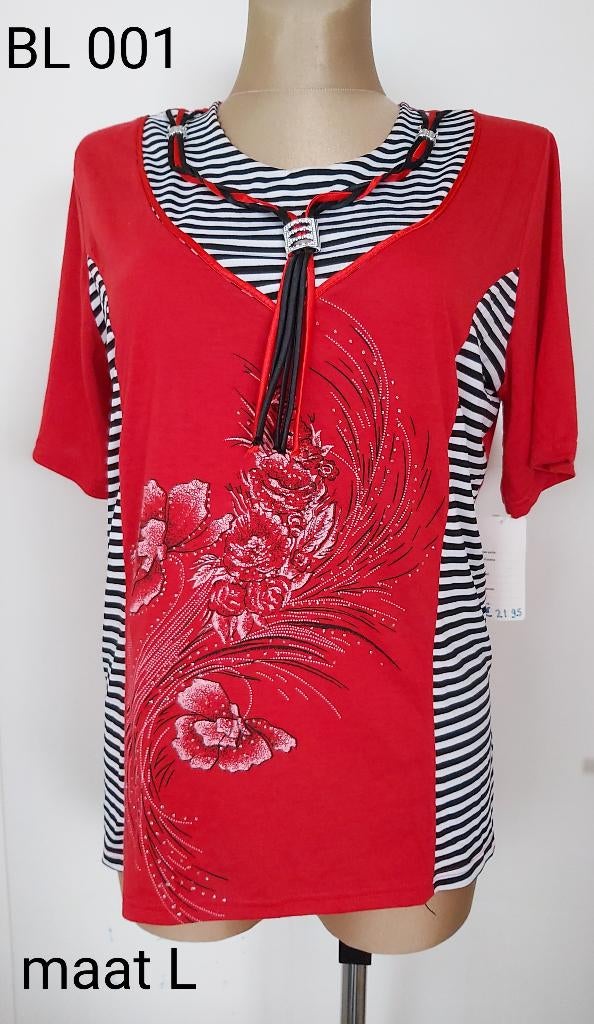 Rode Blouse, Ophalen of Verzenden, Nieuw, Maat 42/44 (L), Rood
