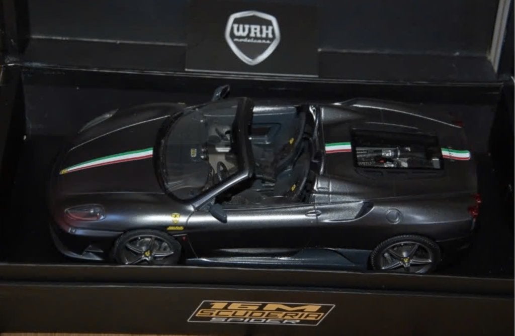 1:18 Ferrari F430 Scuderia 16M Spider grey MR models LTD WRH, Verzenden, Zo goed als nieuw, Auto, Overige merken