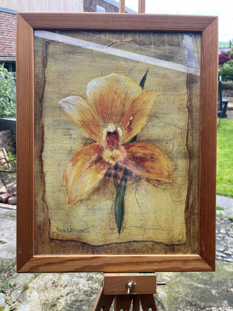Gesigneerd Schilderij Bloem - Riaan Withaar, Ophalen