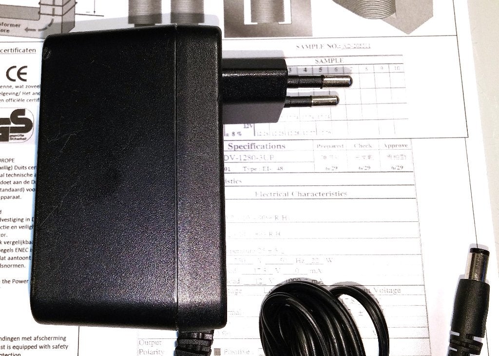 DVE DV-1280-3UP AC DC Adapter 12V 1A 12W Lader Voeding, Ophalen of Verzenden, Zo goed als nieuw