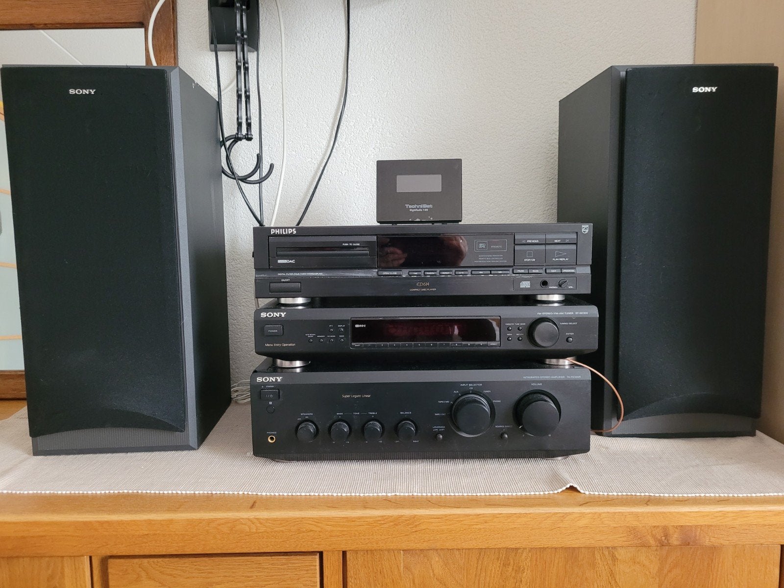 Sony/Philips Stereo Set met Speakers, Ophalen, Gebruikt, Cd-speler, Losse componenten