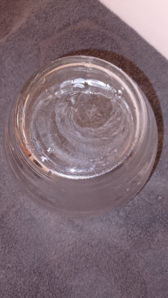 Vintage Bolle Glazen Vaas / Terrariumpot - Viskom Model, Ophalen of Verzenden