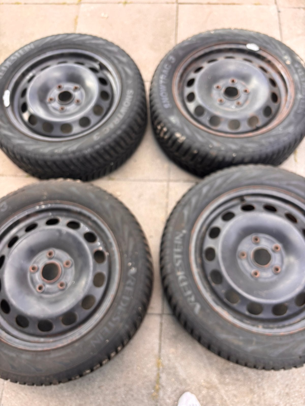 Vredestein Snowtrac 4 Winterbanden op stalen velg 205/55 R16, Ophalen, Gebruikt