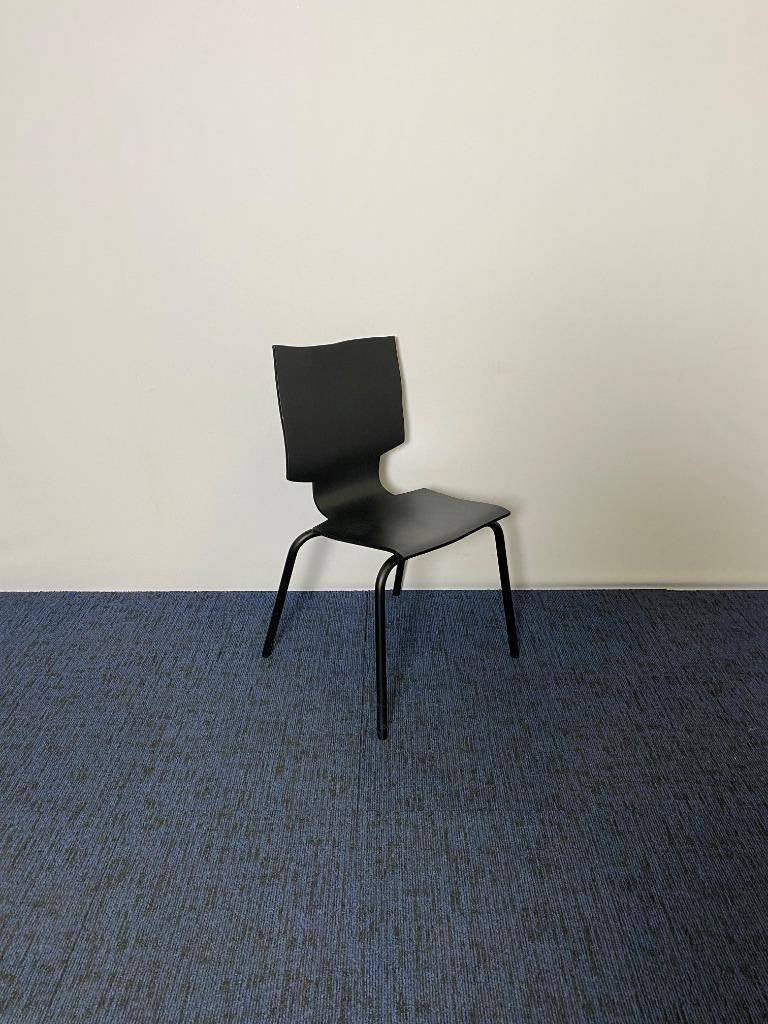 2 x Vergaderstoel Gispen, design, zwart, Van der Sluis, Ophalen, Gebruikt, Twee, Zwart