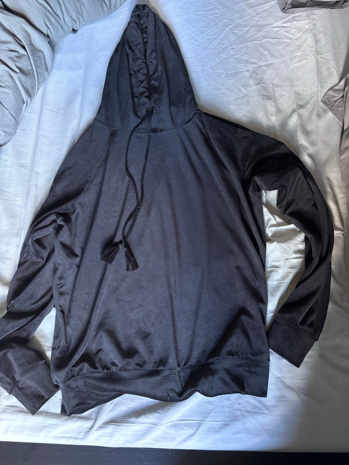 Hunkemöller Zwarte Velours Hoodie - Maat S, Kleding | Dames, Truien en Vesten, Ophalen of Verzenden, Zo goed als nieuw, Maat 36 (S)