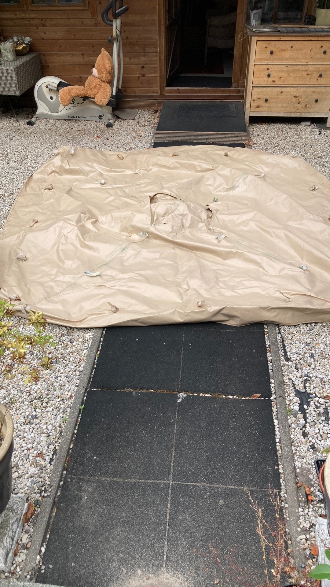 Degelijke terras frame overtrek, Ophalen, Zo goed als nieuw, Kunststof