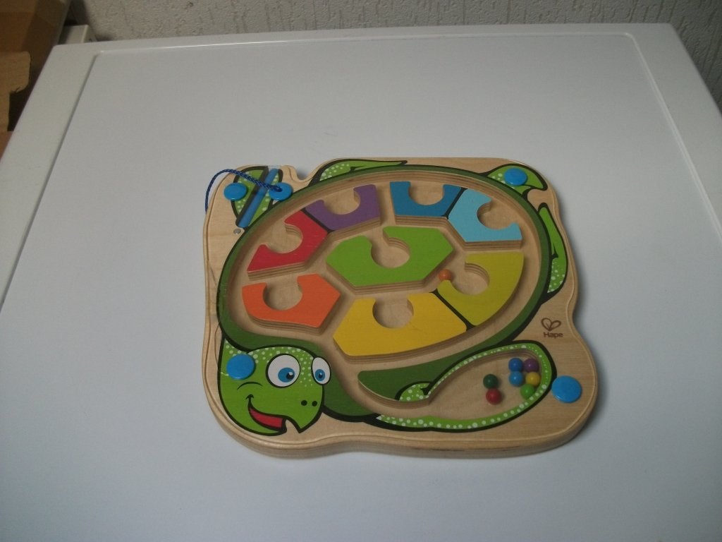 Magneetkralenbord Hape schildpad, Ophalen of Verzenden, Gebruikt