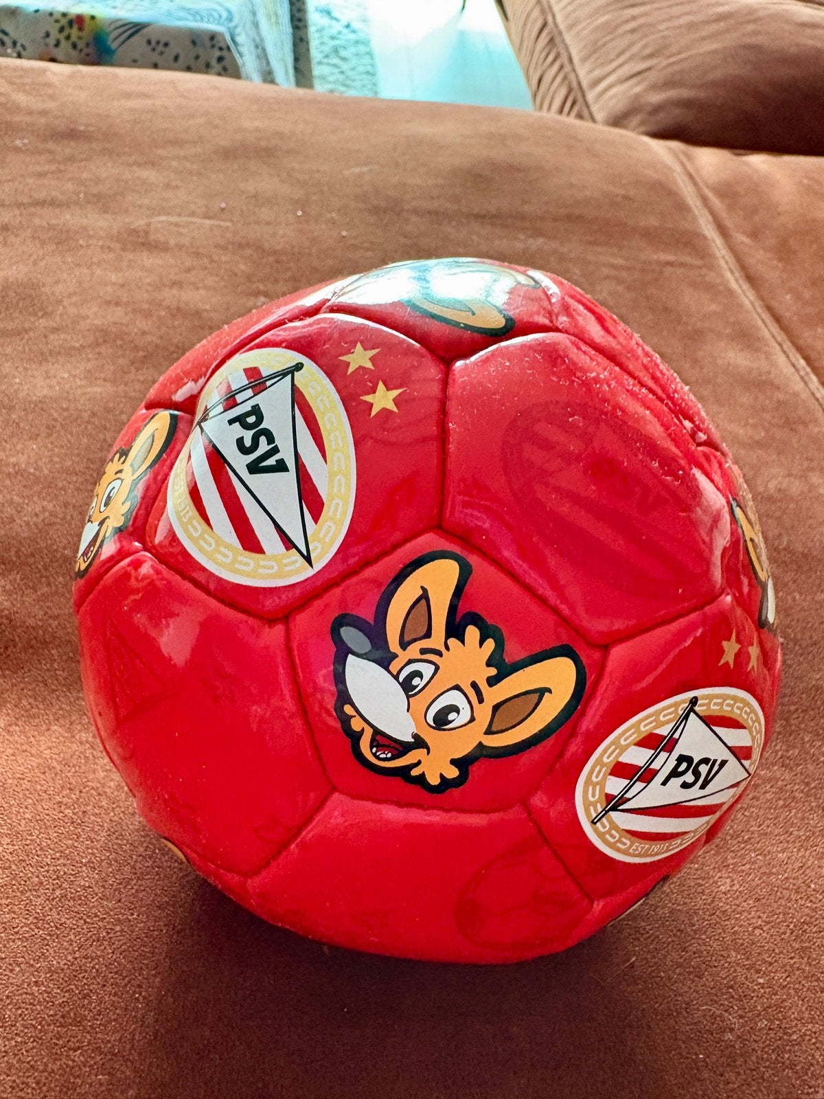 PSV voetbal met Phoxy mascotte, Ophalen of Verzenden, Gebruikt