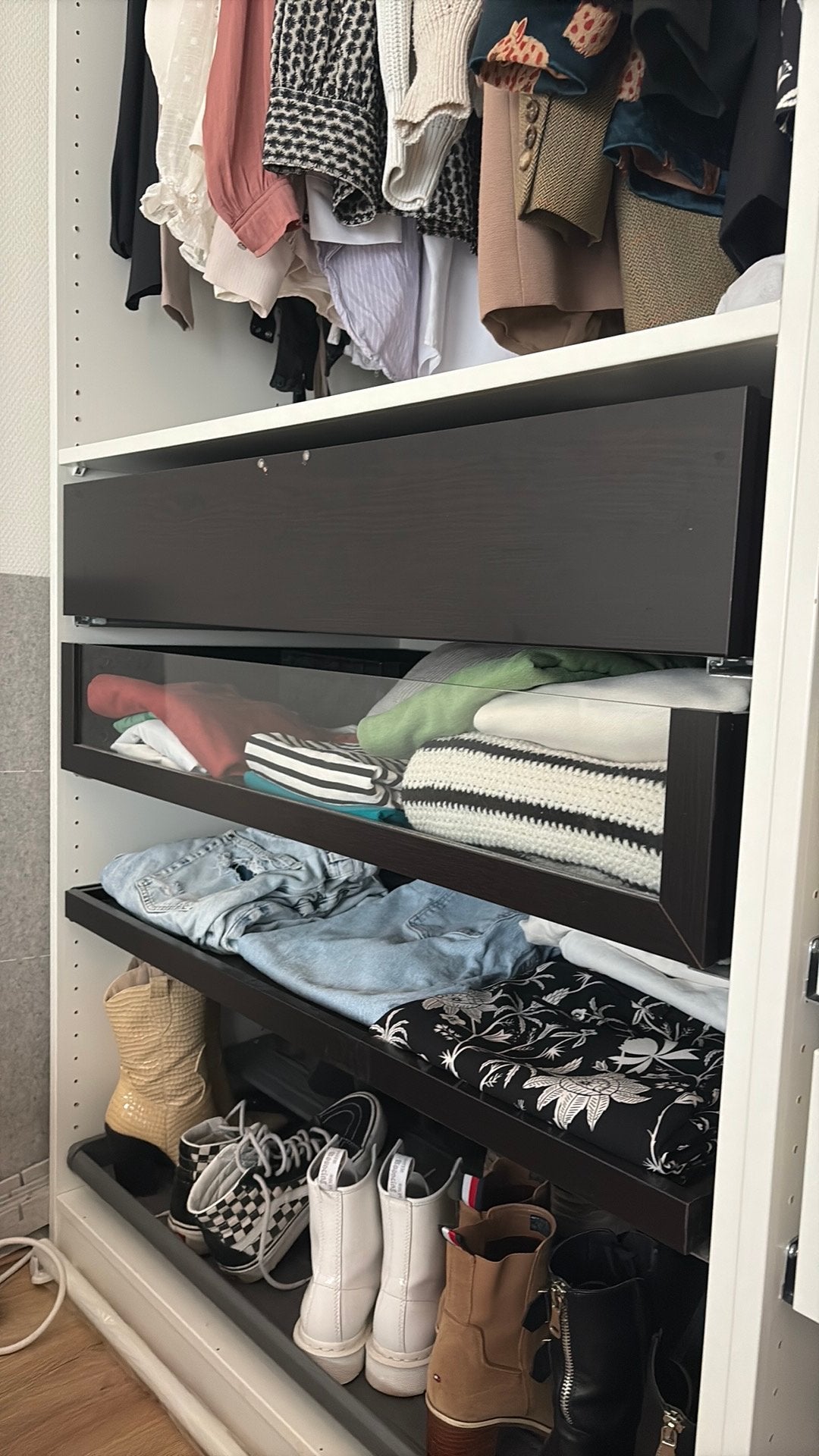 PAX - KOMPLEMENT - IKEA - DONKERBRUIN 100x58, Ophalen, 1 of 2 laden, 50 tot 100 cm, Zo goed als nieuw