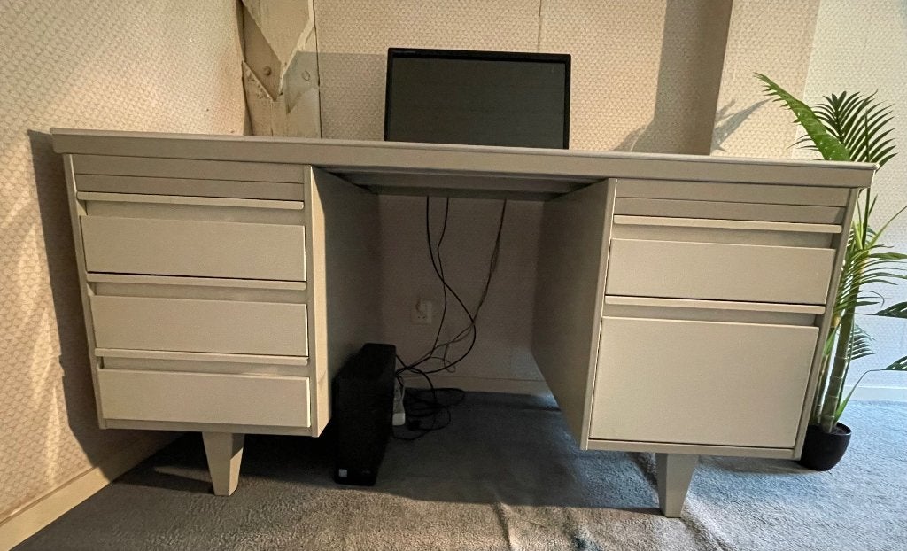 Bureau retro Drentea, Ophalen, Gebruikt, 150 cm, Metaal