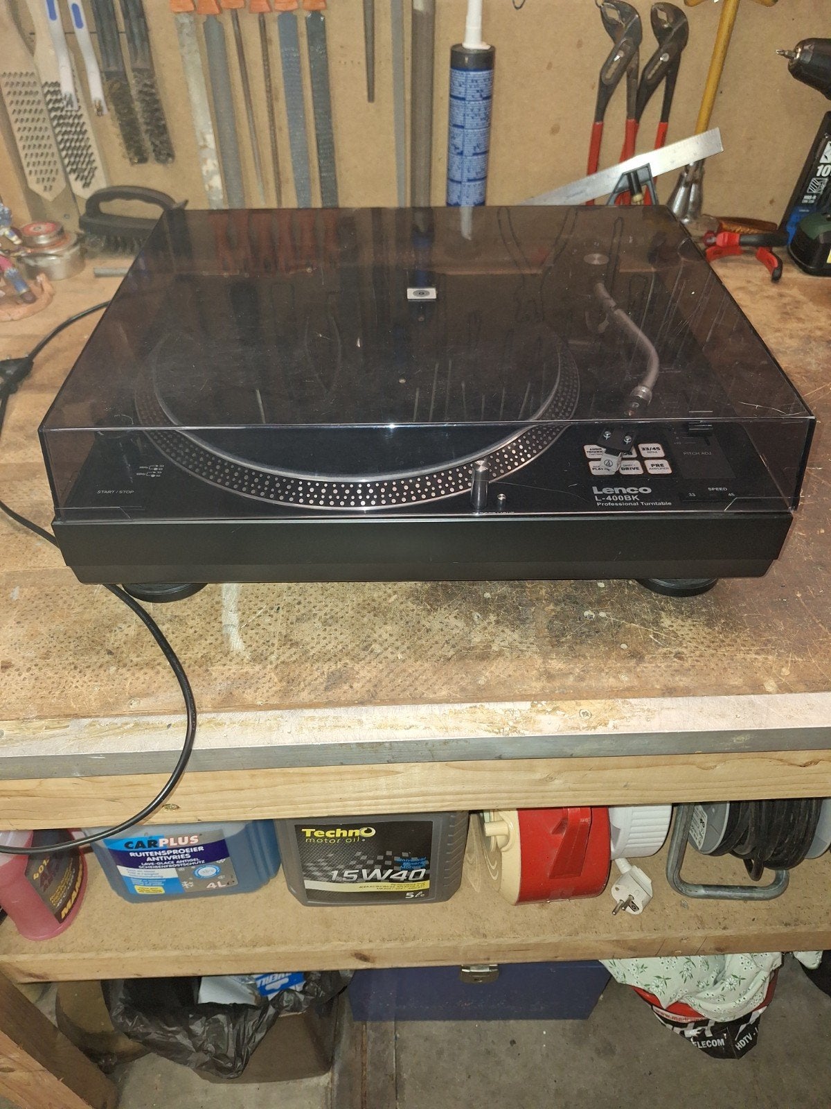 Lenco L-400BK Professionele Platenspeler met USB, Pitch-regelaar, Zo goed als nieuw, Platenspeler, Ophalen