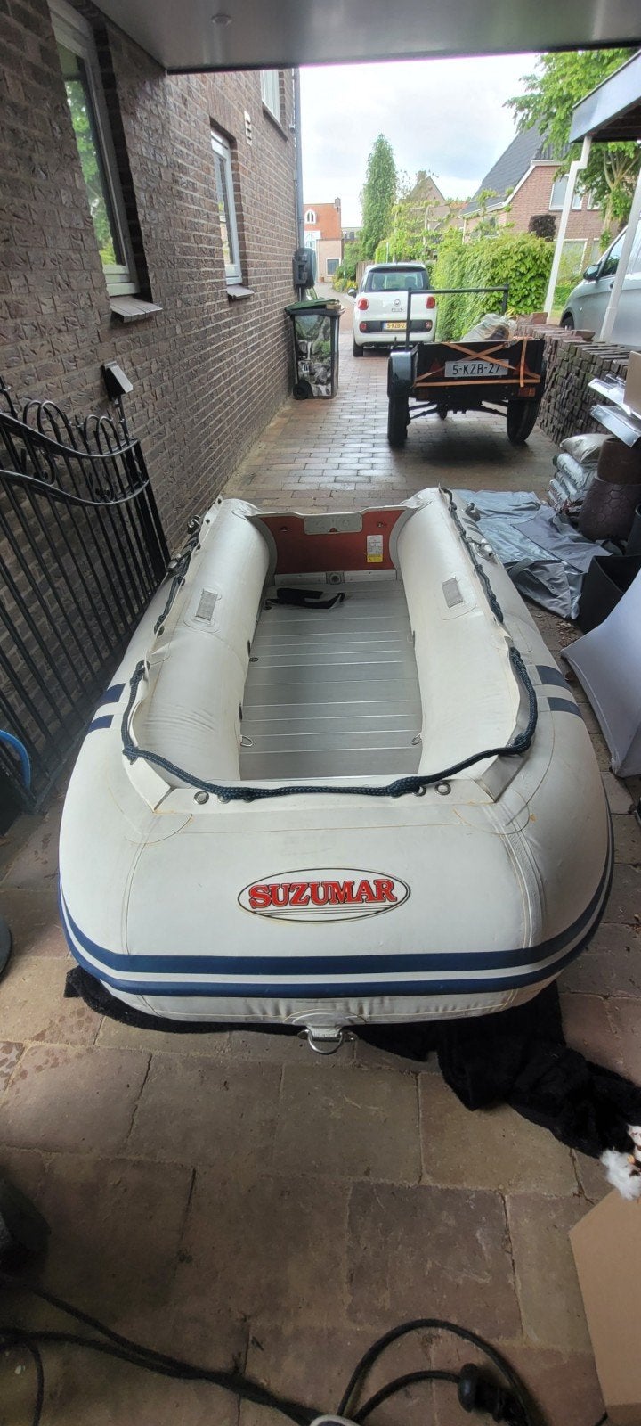 Suzumar rubberboot 3,2 m met Suzuki 5pk motor en accessoires, Ophalen, Aluminium, Gebruikt, 5 pk