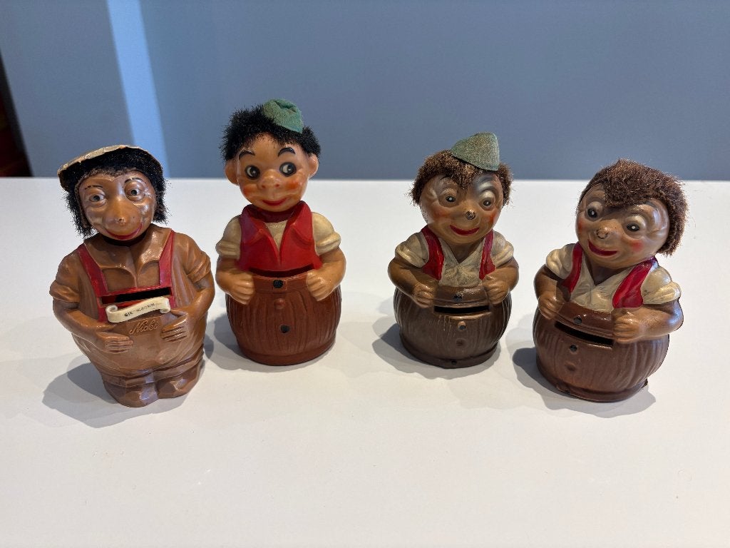 Mecki egel spaarpotjes, Verzamelen, Spaarpotten, Ophalen of Verzenden, Gebruikt, Metaal of Blik, Dier