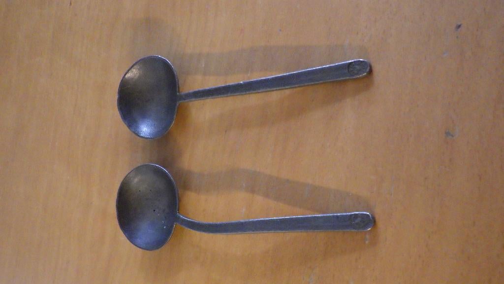 mooie oude tinnen lepels (gemerkt), Ophalen of Verzenden, Overige typen