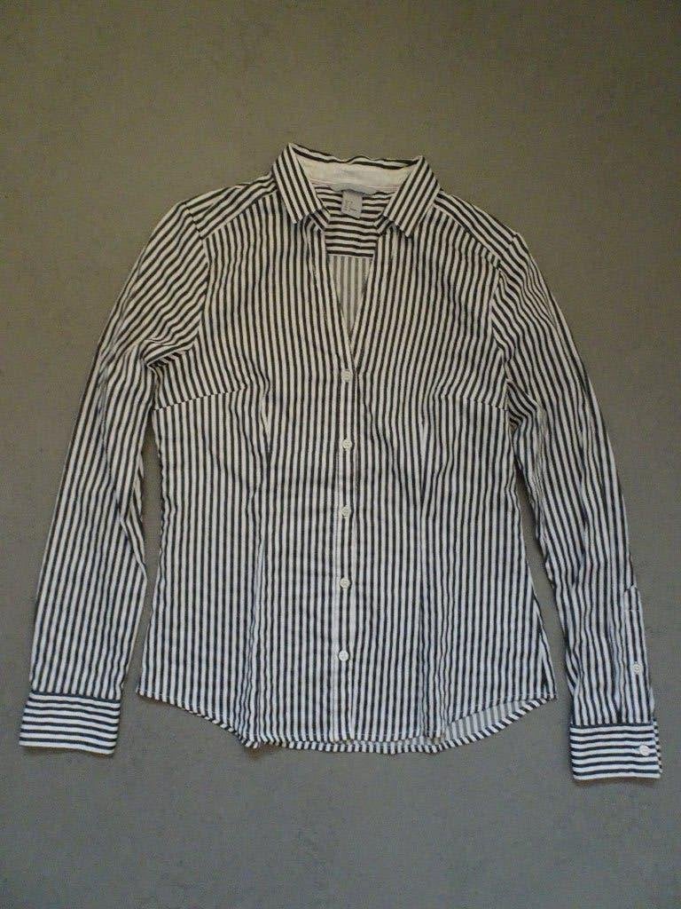 H&M gestreept overhemd maat 38/40 (M), Maat 38/40 (M), H&M, Meerkleurig, Ophalen of Verzenden