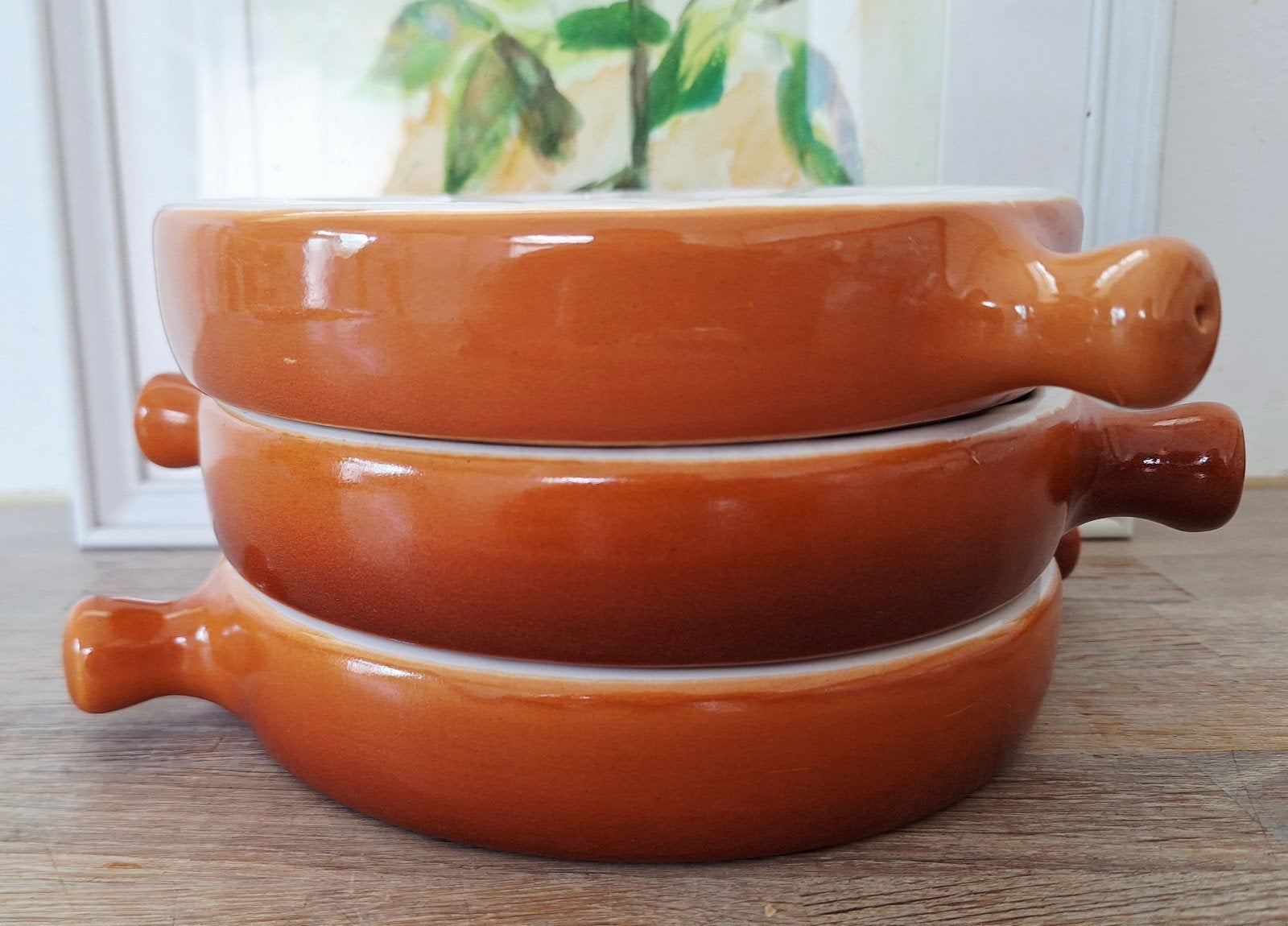 Vintage Emile Henry Slakkenborden / Escargotborden (3 stuks), Ophalen of Verzenden