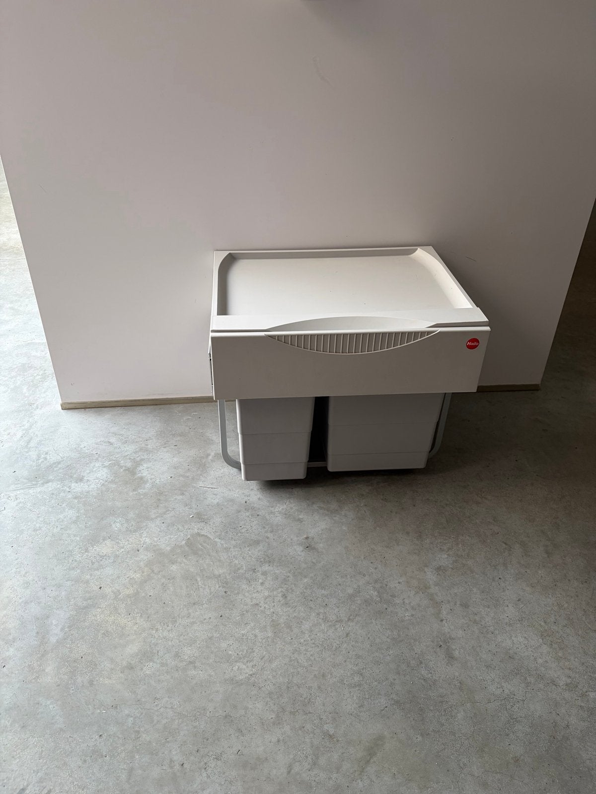Hailo inbouw prullenbak - Dubbele afvalscheiding, Huis en Inrichting, Woonaccessoires | Prullenbakken, Ophalen, Kunststof, Gebruikt
