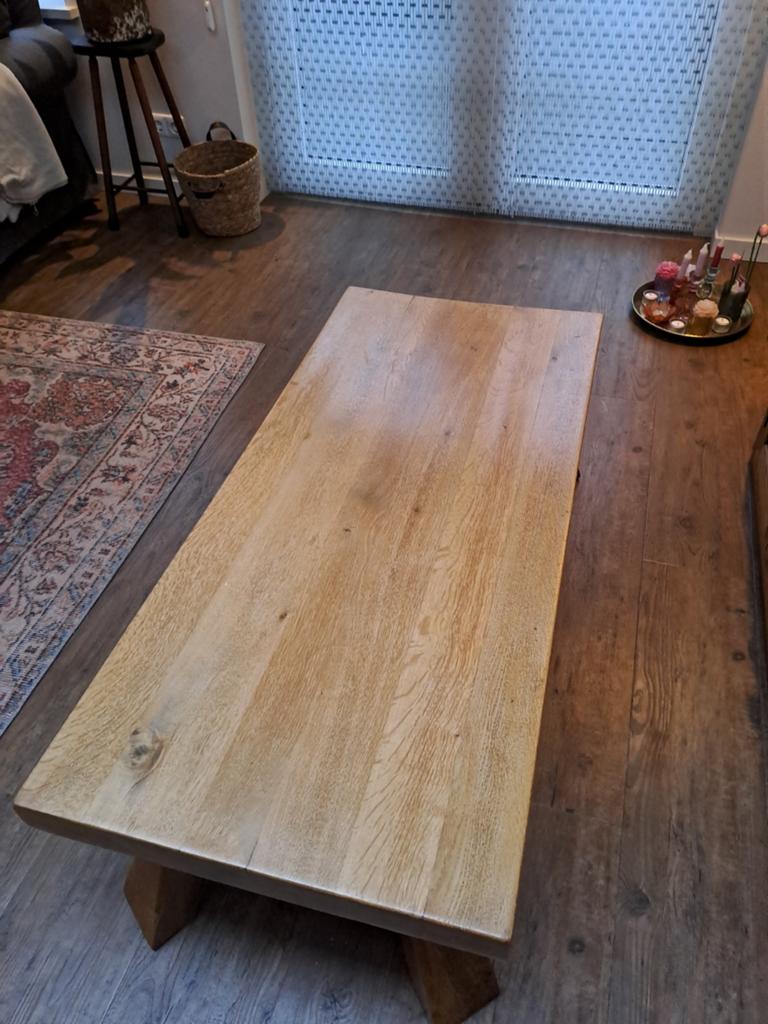 Klooster Salontafel Massief Eiken 120x60x40 cm, Ophalen