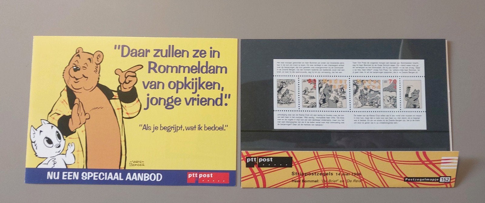 Postzegelmapje 152 PTT Post - Heer Bommel en Tom Poes, Ophalen of Verzenden, Olivier B, Bommel en Tom Poes, Zo goed als nieuw