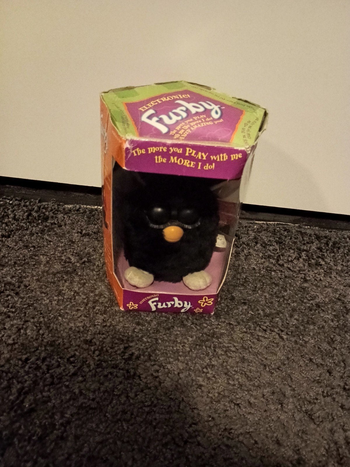 Vintage Furby Witches Cat in doos, Ophalen of Verzenden, Zo goed als nieuw, Jongen of Meisje