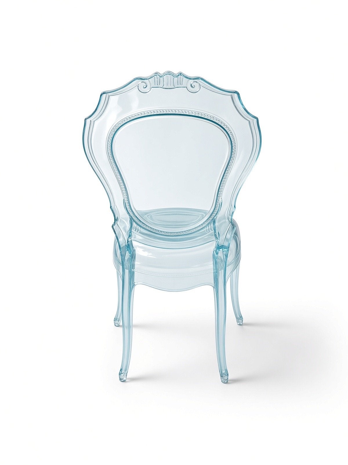 Foto 4 van 20x Transparante acryl stoelen lichtblauw barok