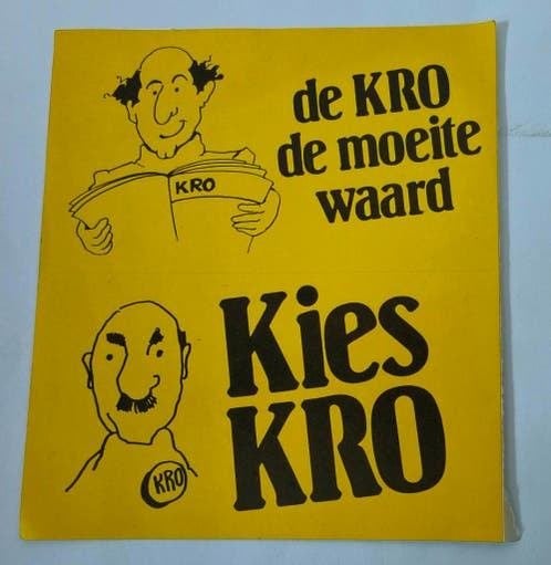 Stickers KRO de moeite waard/Kies KRO, Ophalen of Verzenden, Zo goed als nieuw, Film, Tv of Omroep