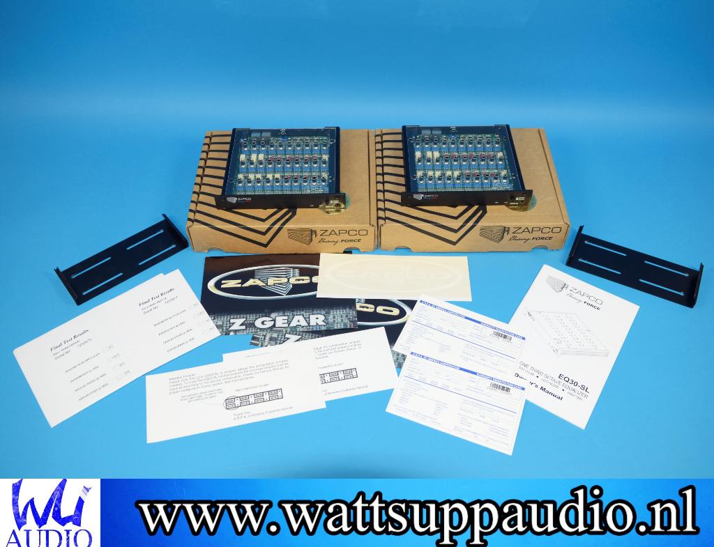 ZAPCO C2K-2.5X versterker + EQ30-SL Equalizer set + SLB-T, Gebruikt, ., Ophalen of Verzenden, .