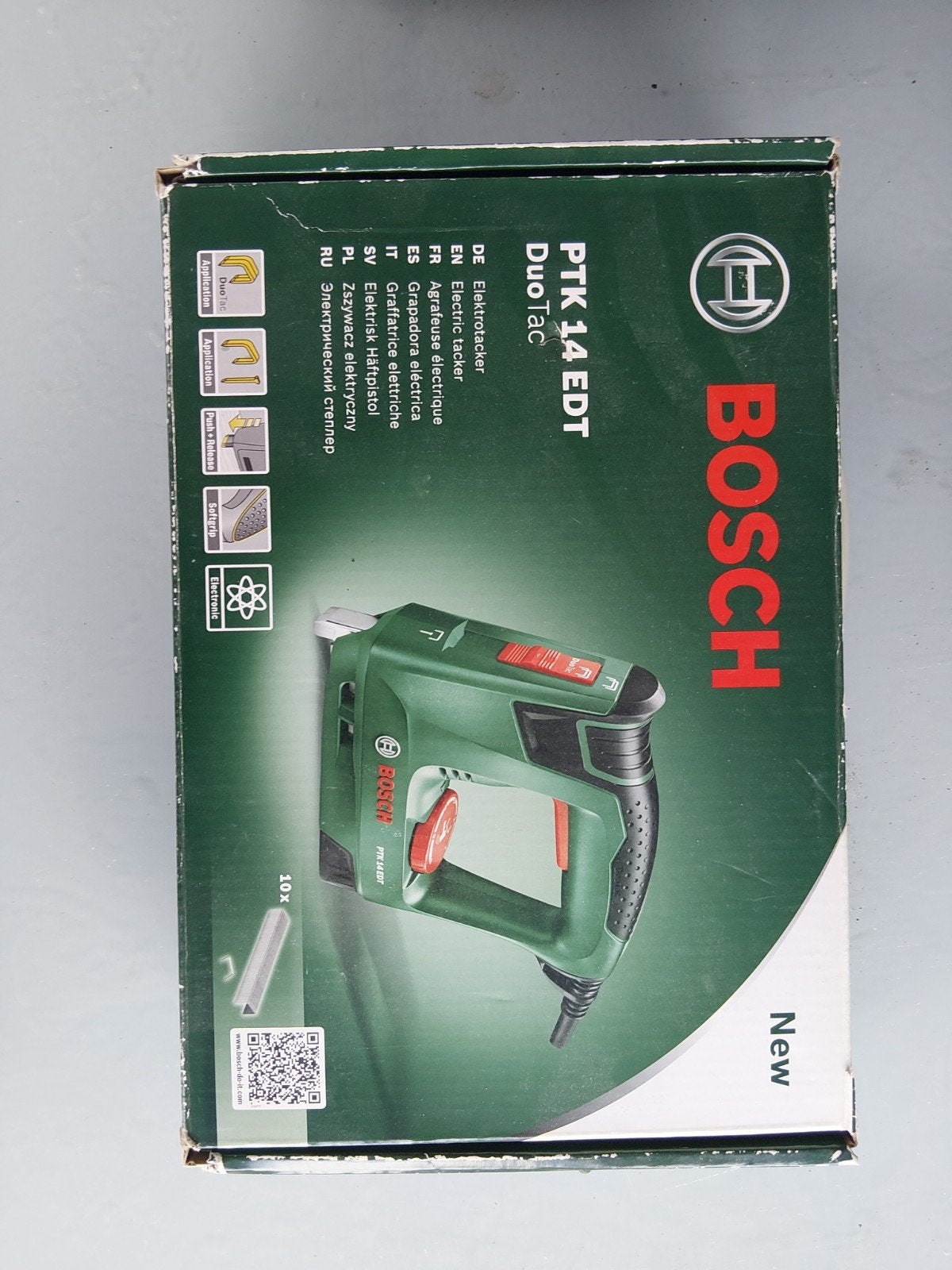 Bosch PTK 14 EDT Duo Tac elektrische tacker, Ophalen, Zo goed als nieuw, Tacker/nietmachine, Bosch