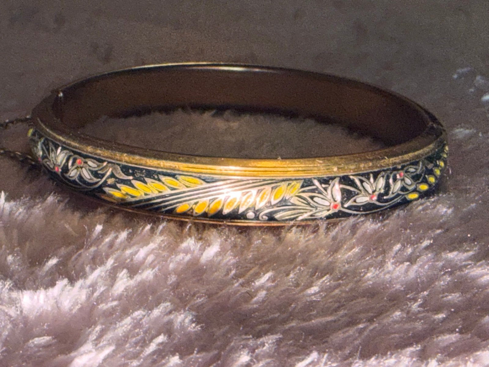 Vintage Gouden double Armband met Bloemenpatroon, Ophalen of Verzenden, Gebruikt, Goud, Overige materialen