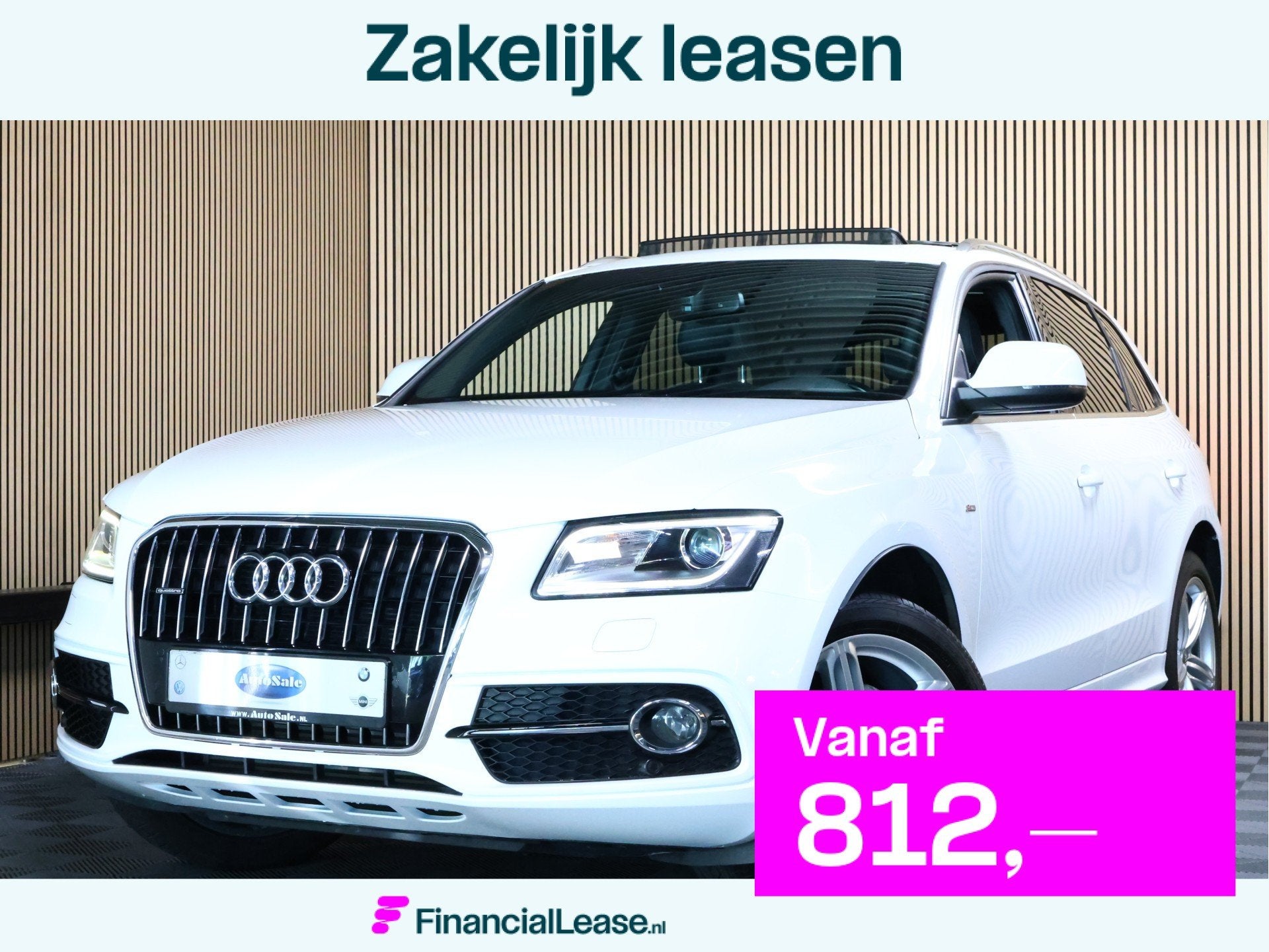 Audi Q5 2.0 TFSI Quattro S-Line PANODAK NAVI AUTOMAAT SPORTL, Gebruikt, Zwart, 4 cilinders, 1795 kg