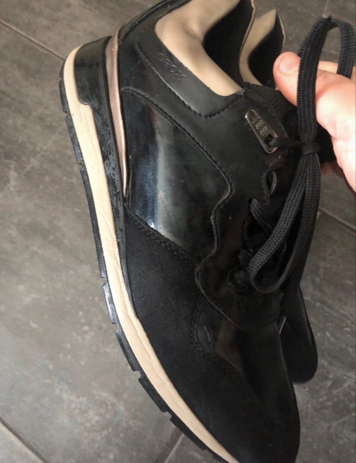 Geox Sneakers Zwart - Zo goed als nieuw maat 38, Zwart, Ophalen of Verzenden, Sneakers of Gympen, Zo goed als nieuw