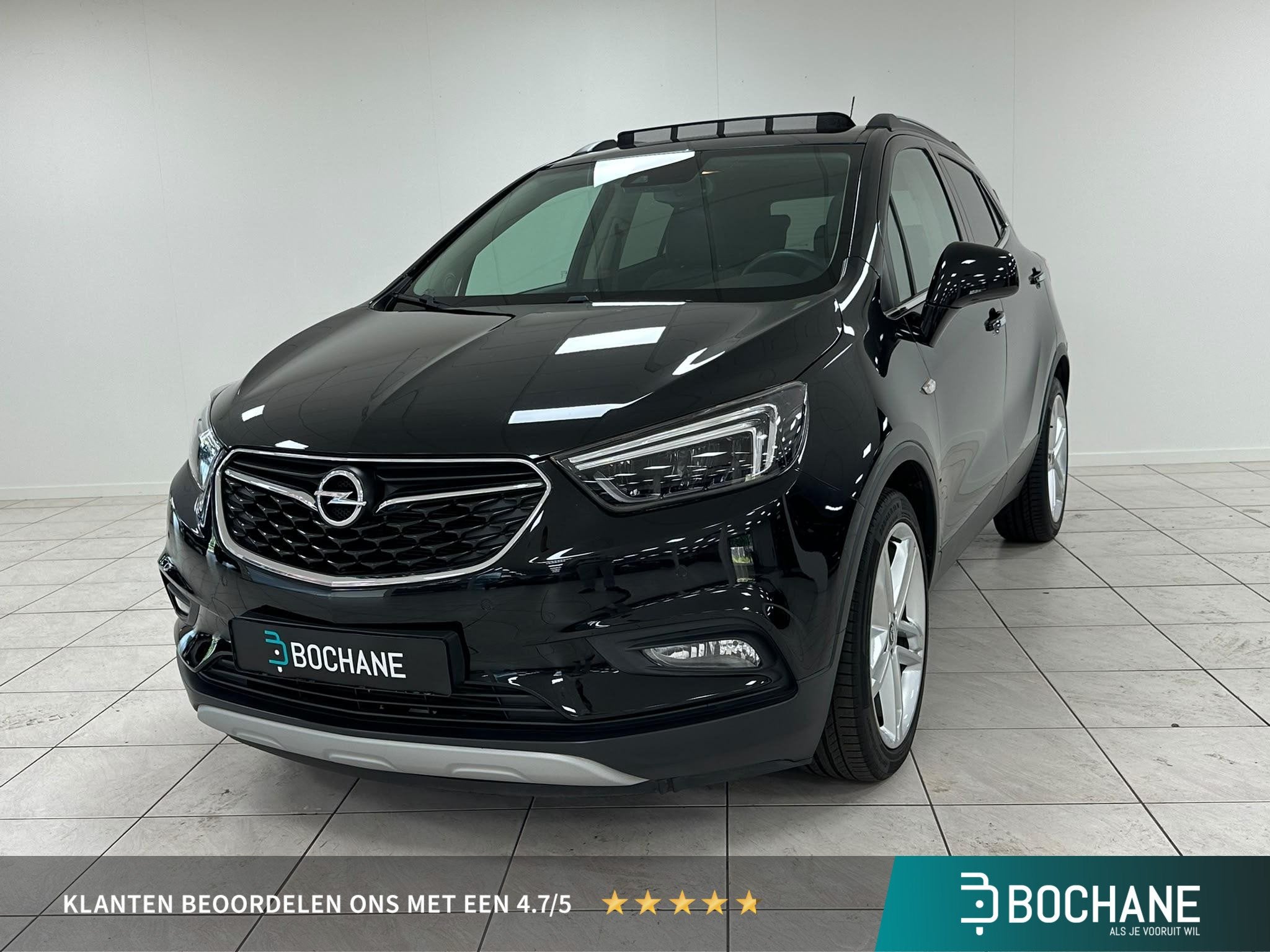 Opel Mokka X 1.4 Turbo Black Edition | PANORAMADAK | NAVIGAT, Auto's, Opel, Stof, Gebruikt, Met garantie (alle), Zwart