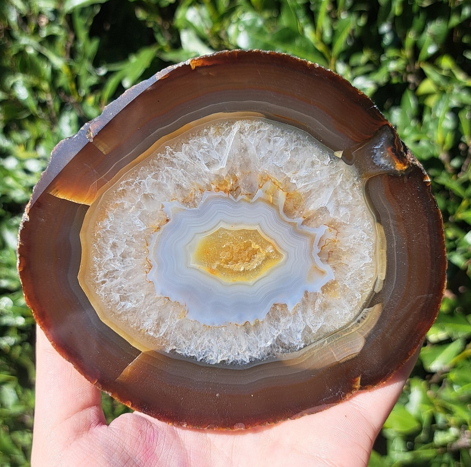 Grote Natuurlijke Agaatschijf edelsteen Agaatschijven, Ophalen of Verzenden