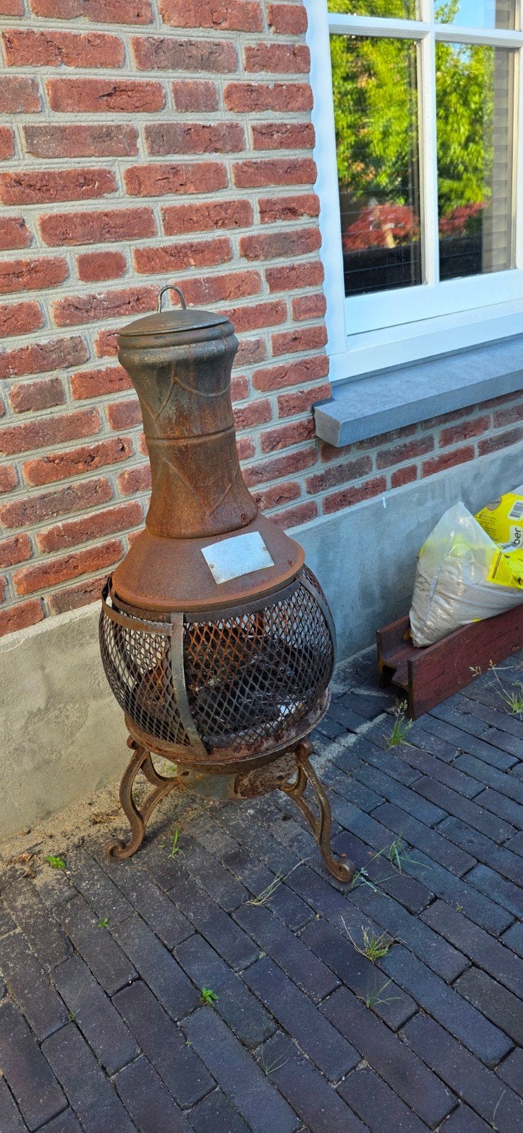 Gietijzeren potkachel / tuinkachel, Tuin en Terras, Vuurkorven, Ophalen, Gebruikt