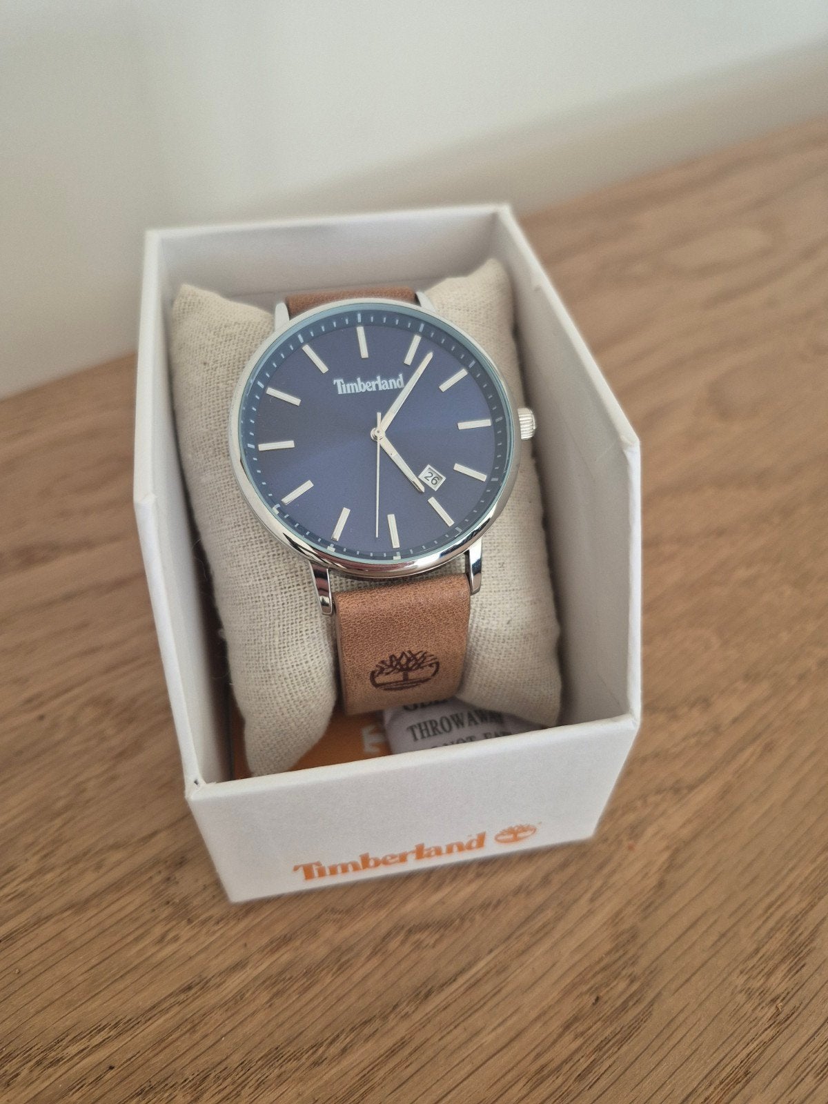 Timberland Polshorloge met Leren Bandje, Overige merken, Leer, Polshorloge, Ophalen of Verzenden