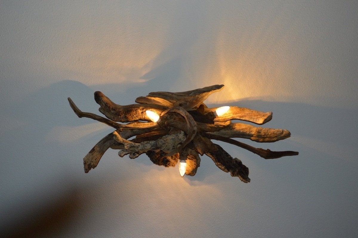 Unieke Plafondlampen van Echt Gewei - Rustiek & Elegant, Dimbaar, 75 cm, Design, Natuurlijk materiaal