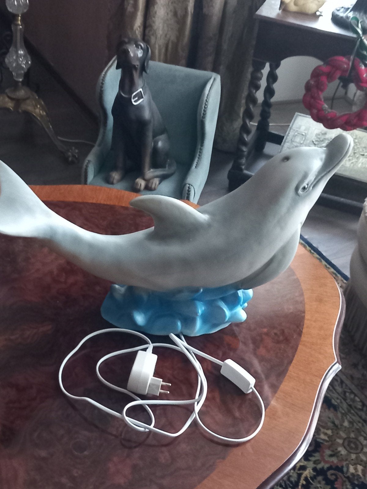 Vintage Heico Dolfijnlamp - Inclusief Lampje, Ophalen of Verzenden