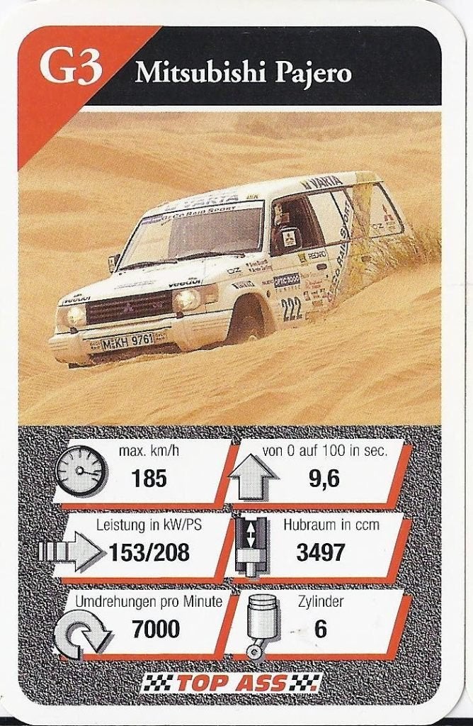 Kw20055 verzamelplaatje g3 mitsubishi pajero, Ophalen of Verzenden, Zo goed als nieuw, Auto's
